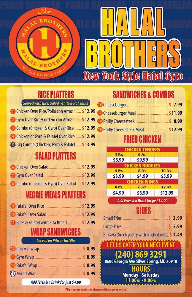 Halal Brothers food truck Menu image 2