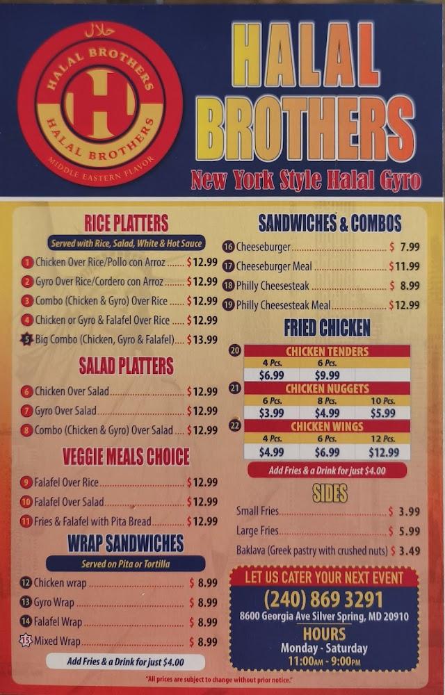 Halal Brothers food truck Menu image 3
